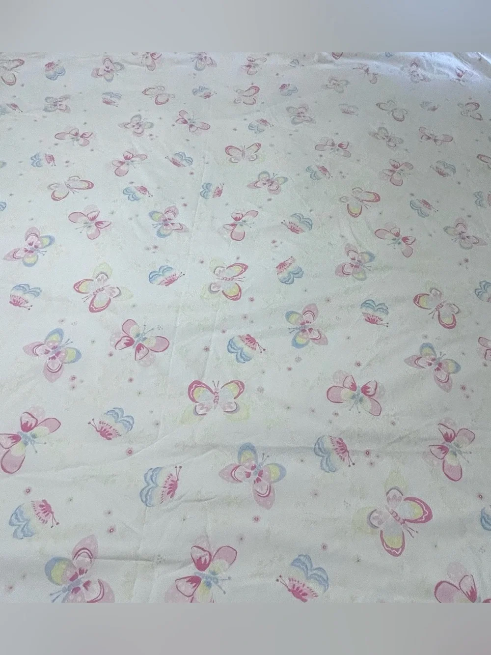 Pottery Barn Kids Girl’s Organic Cotton Butterfly Queen Flat & Fitted Sheet READ